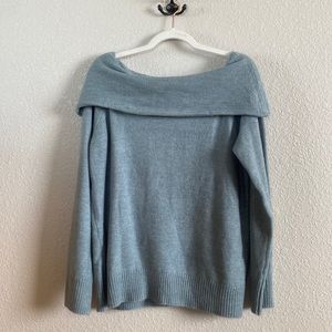 NWT Poem & Thread Blue Cowl Neck Sweater